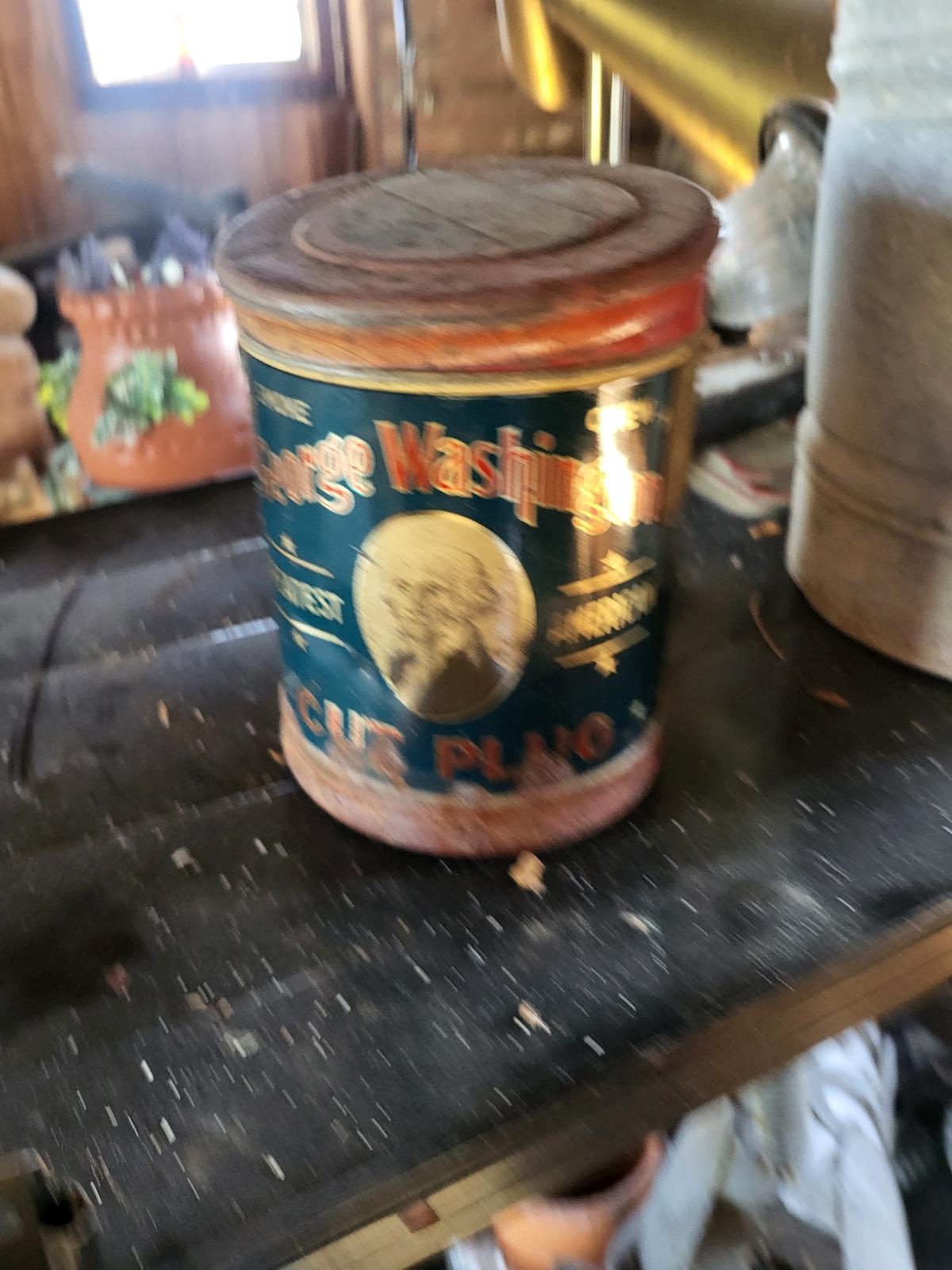 GEORGE WASHINGTON TOBACCO TIN