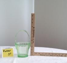 VINTAGE GREEN MOSSER BASKET GLASS