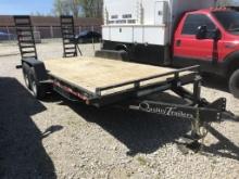 2020 QUALITY 16' TANDEM AXLE EQUIPMENT TRAILER. VIN: 5501D1823LS002869