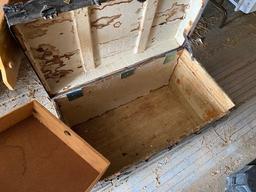 ANTIQUE CHEST WITH TOWEL HOLDER