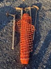 Orange Fence, Log Turner, Yard Tools