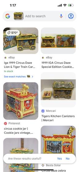 Circus daze cookie jar year 1999 with original box