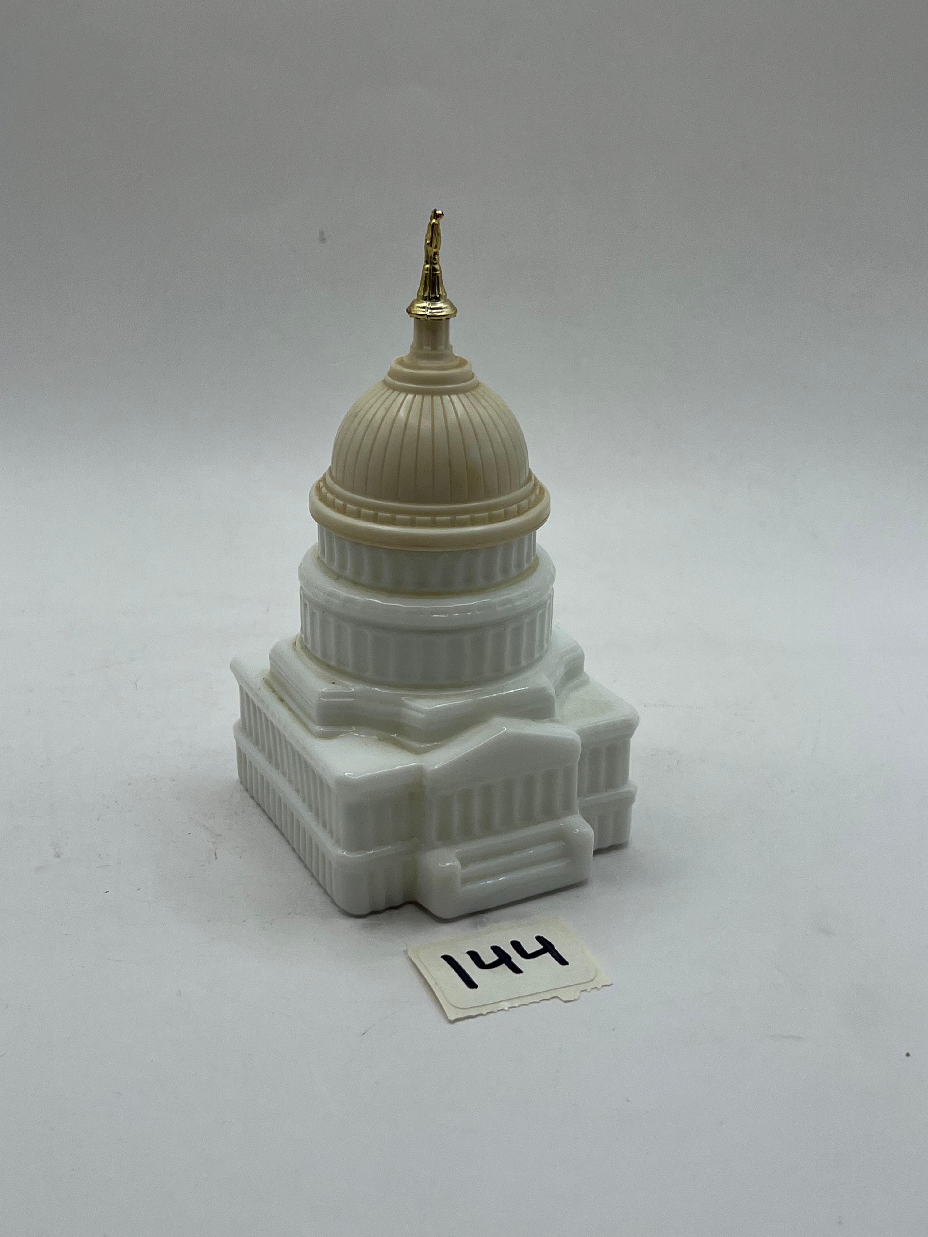 white  capital building avon bottle