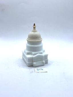 white capital building avon bottle