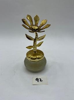 Keepsake gold flower Avon bottle