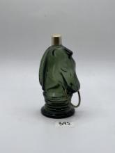 Green horse head Avon bottle