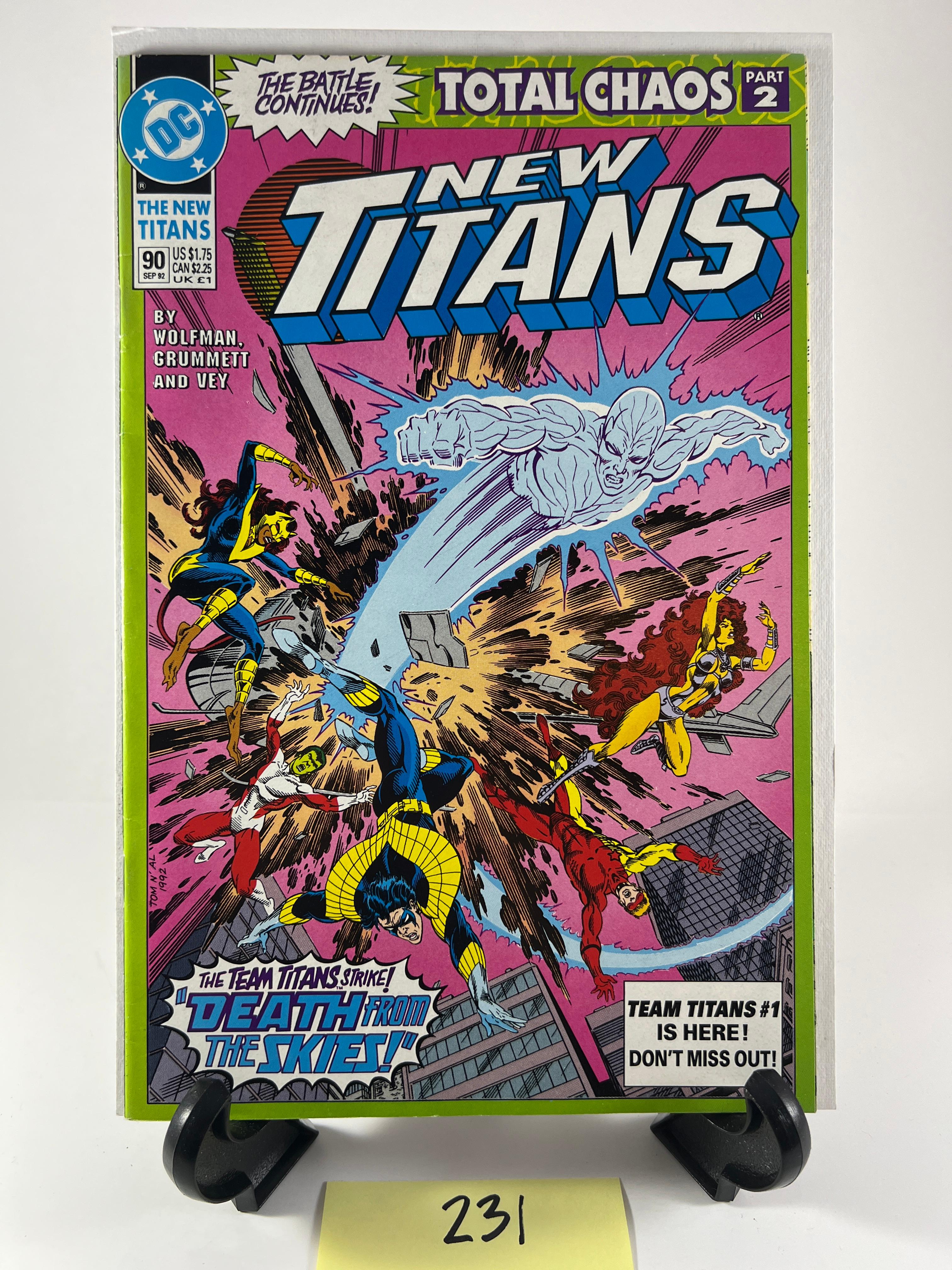 The New Titans #90 Comic  DC Comics Total Chaos Part 2