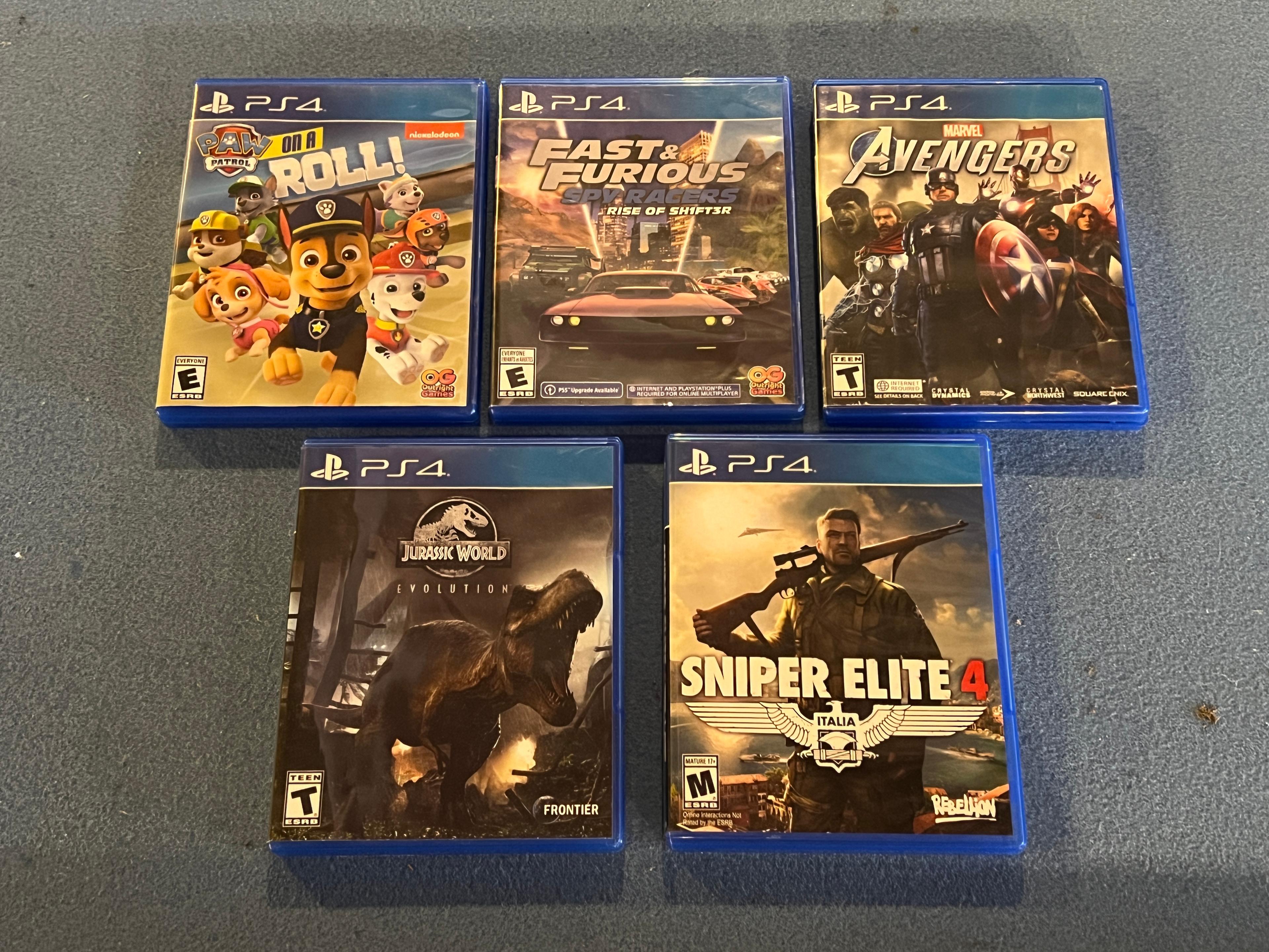PS4 Games  - set of 5
