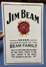 Metal Jim Beam sign