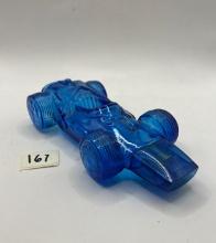 Blue race car Avon bottle