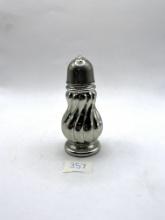 Silver salt shaker Avon bottle