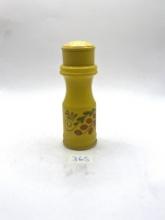 Yellow salt shaker Avon bottle