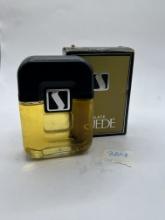 Black Suede perfume Avon bottle with liquid
