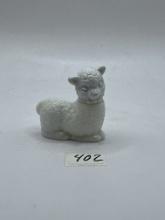 Small white sheep Avon bottle