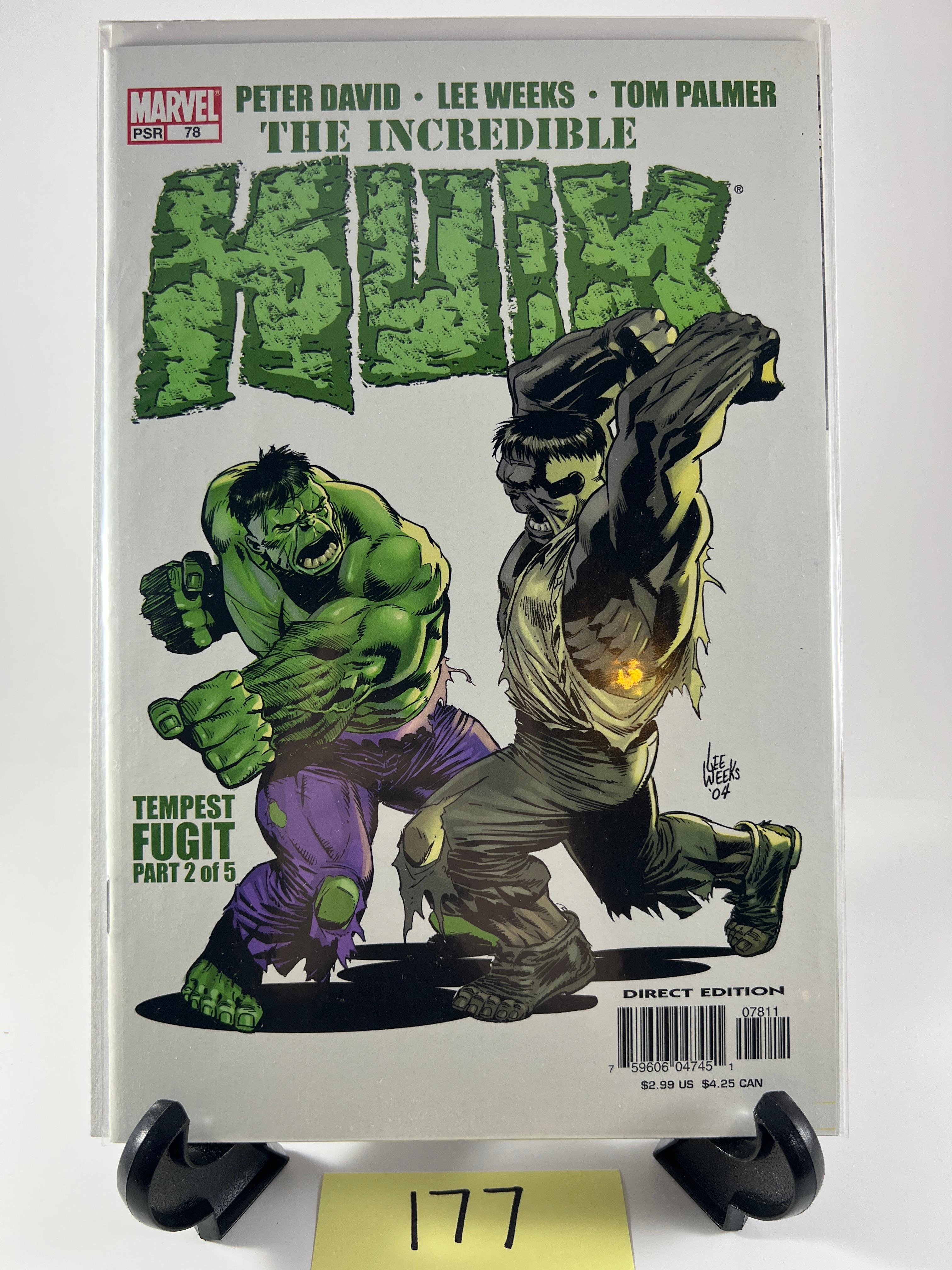 The Incredible Hulk Tempest Fugit Part 2 of 5 Comic Book Marvel PSR 78
