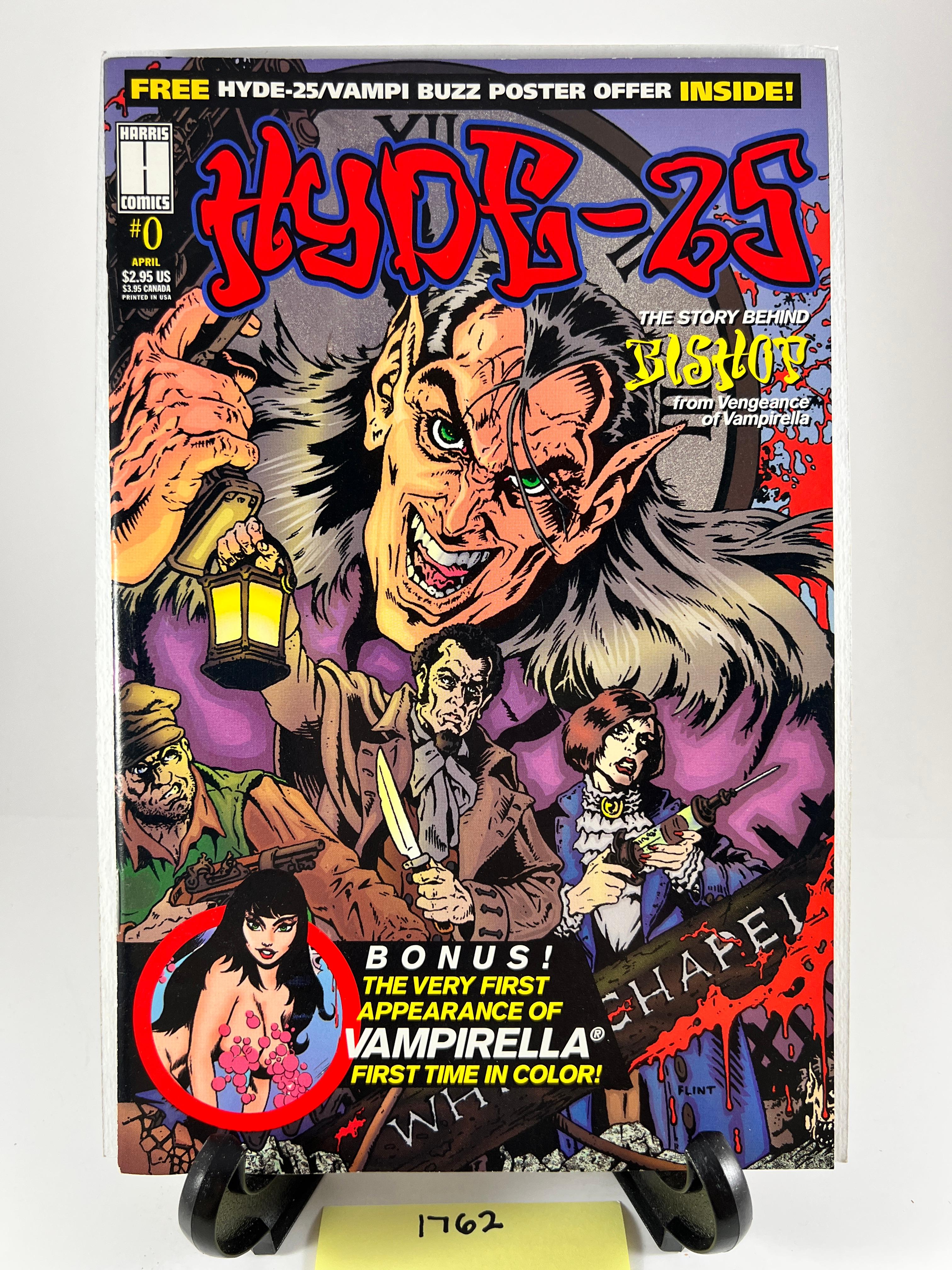 Hyde-25 #0 Comic April 1996 by Harris Comics - First Appearance of Vampirella in Color