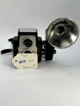 Used Kodak Brownie Starflex Camera with Flash and Black Case Bakelite 1957-64