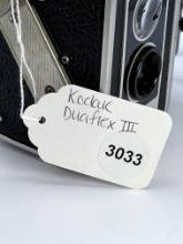 Vintage Kodak Duaflex III Camera with Flash Attachment - Used Condition