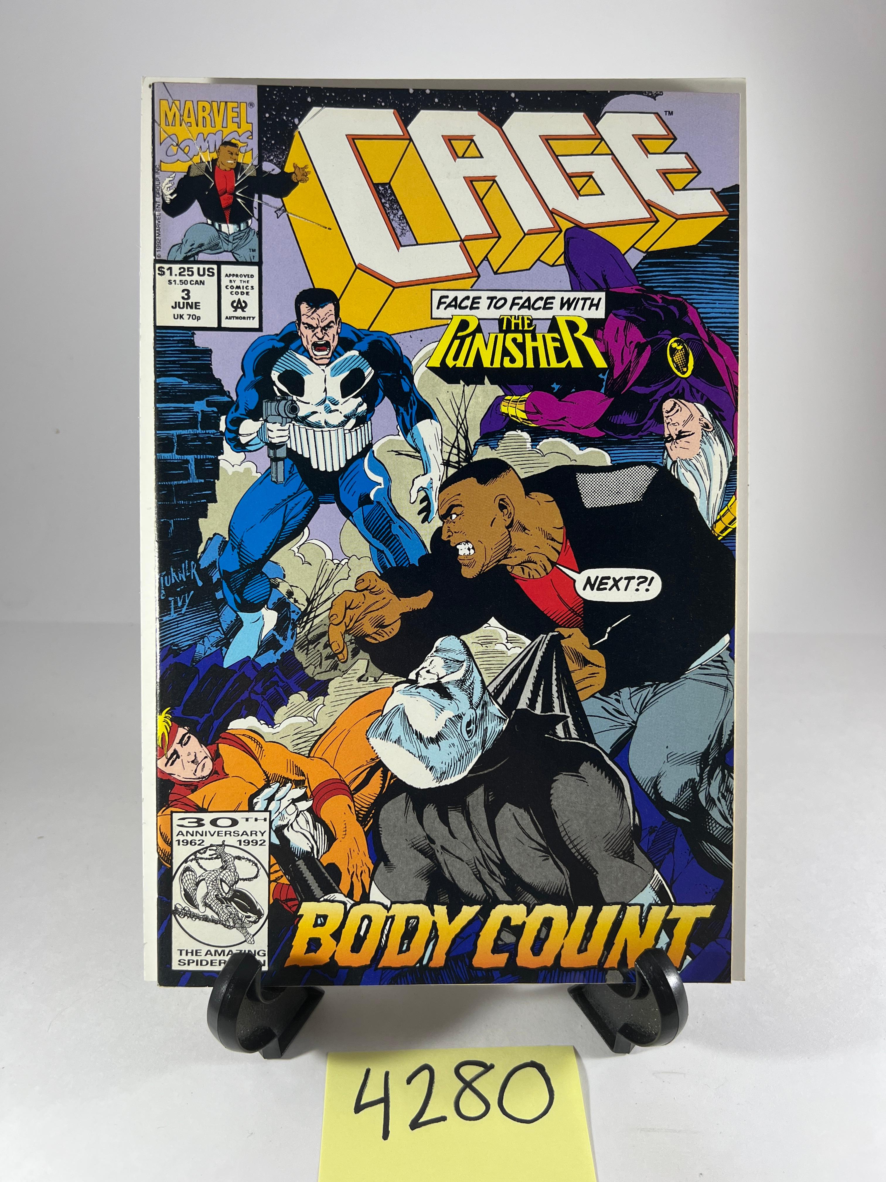 - Marvel Comics Cage #3 June 1992 Face-to-Face with The Punisher