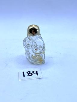Clear squirrel Avon bottle