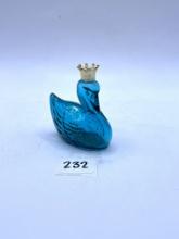 Blue swan with crown Avon bottle