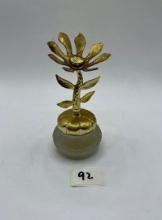 Keepsake gold flower Avon bottle
