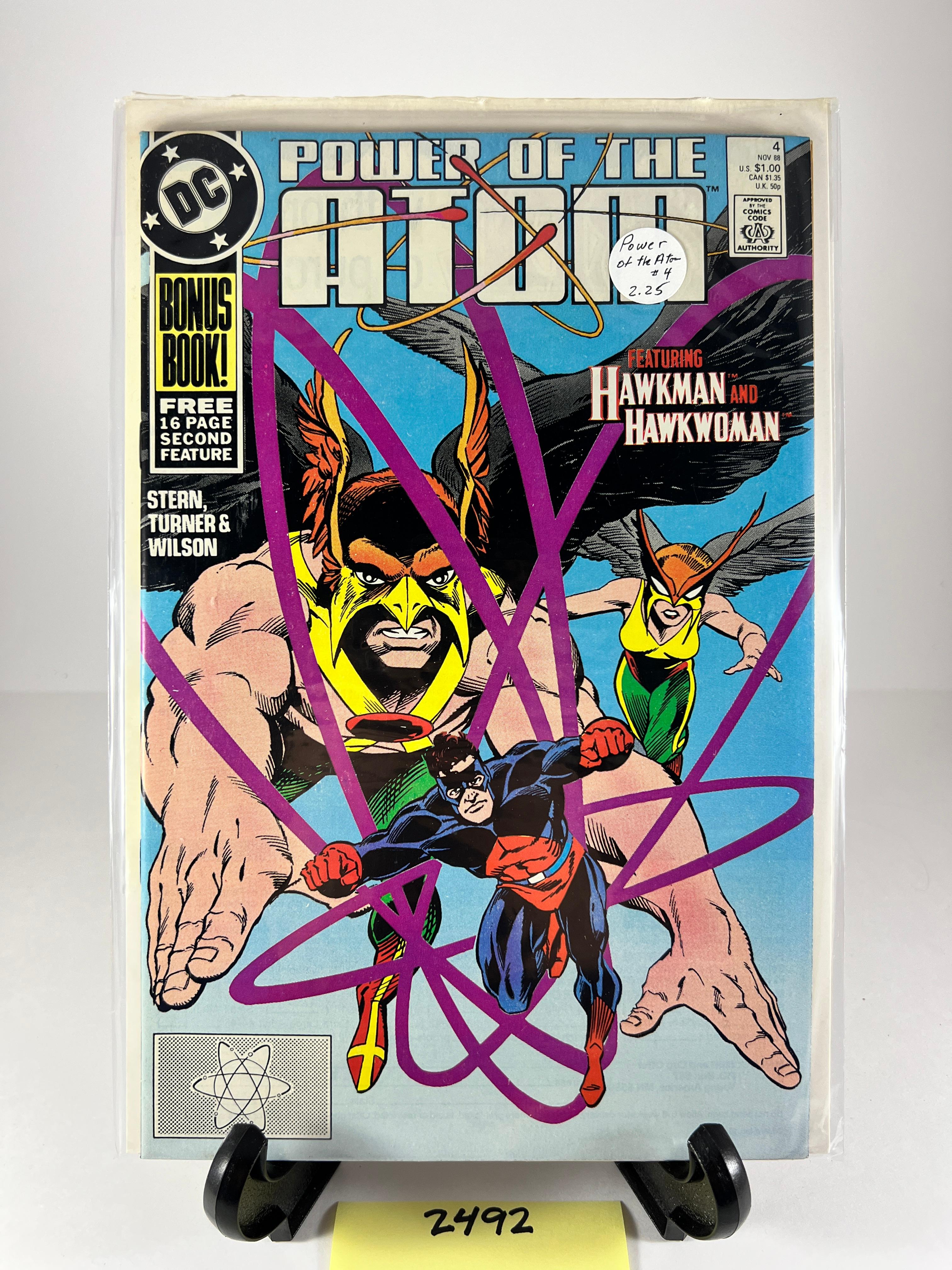 Power of the Atom #4  DC Comics 1988 Featuring Hawkman and Hawkwoman