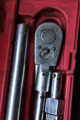 Snap-On 1" Torque Wrench w/ Extension & Hard Case