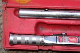 Snap-On 1" Torque Wrench w/ Extension & Hard Case