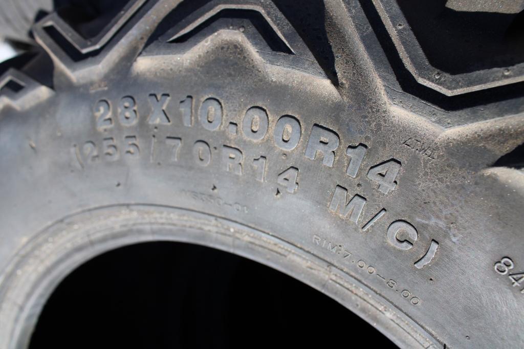 Set of 4 UTV Tires - 28 x 10.00 R14