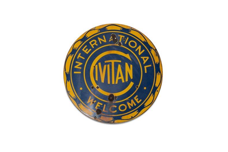 'Civitan International Welcome' Porcelain Sign