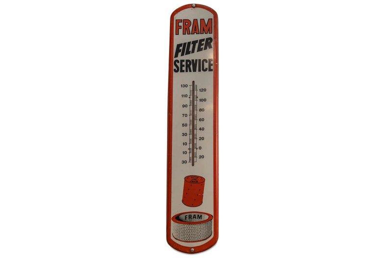 'Fram Filter Service' Thermometer Metal Sign