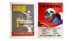 1957 Sebring 12 Hours and 1958 Sebring 12 Hours Porsche Factory Racing Posters