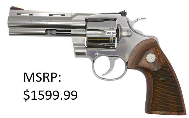 Colt Python .357 | 38 SPL SS 4.25" Barrel Revolver