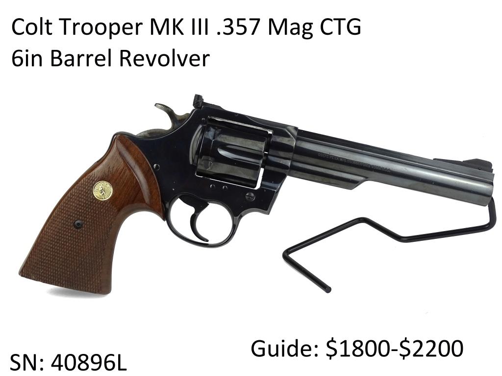 Colt Trooper MK III .357 Mag 6in Barrel Revolver