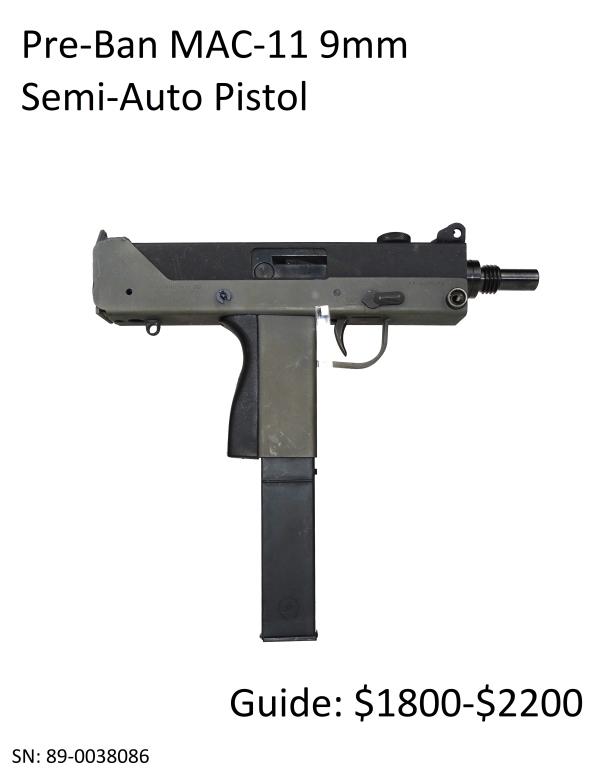 Pre-Ban MAC-11 9mm Semi-Auto Pistol