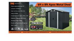 New TMG-MS0608 Metal Shed Apex 6' x 8'