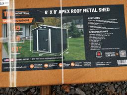 New TMG-MS0608 Metal Shed Apex 6' x 8'