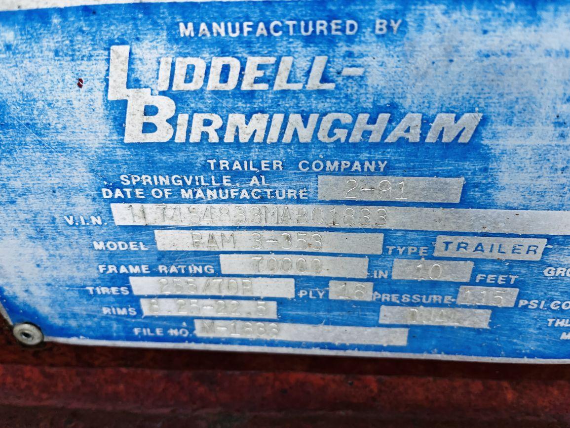 1991 Liddell-Birmingham RAM 3-353 T/A Detachable Lowboy