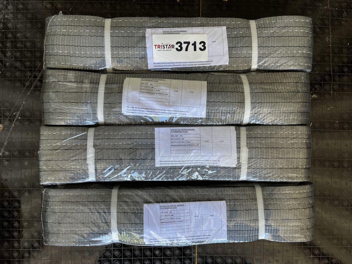 (4) NEW Paladin Duplex Poly Webbing 24T Lifting Slings