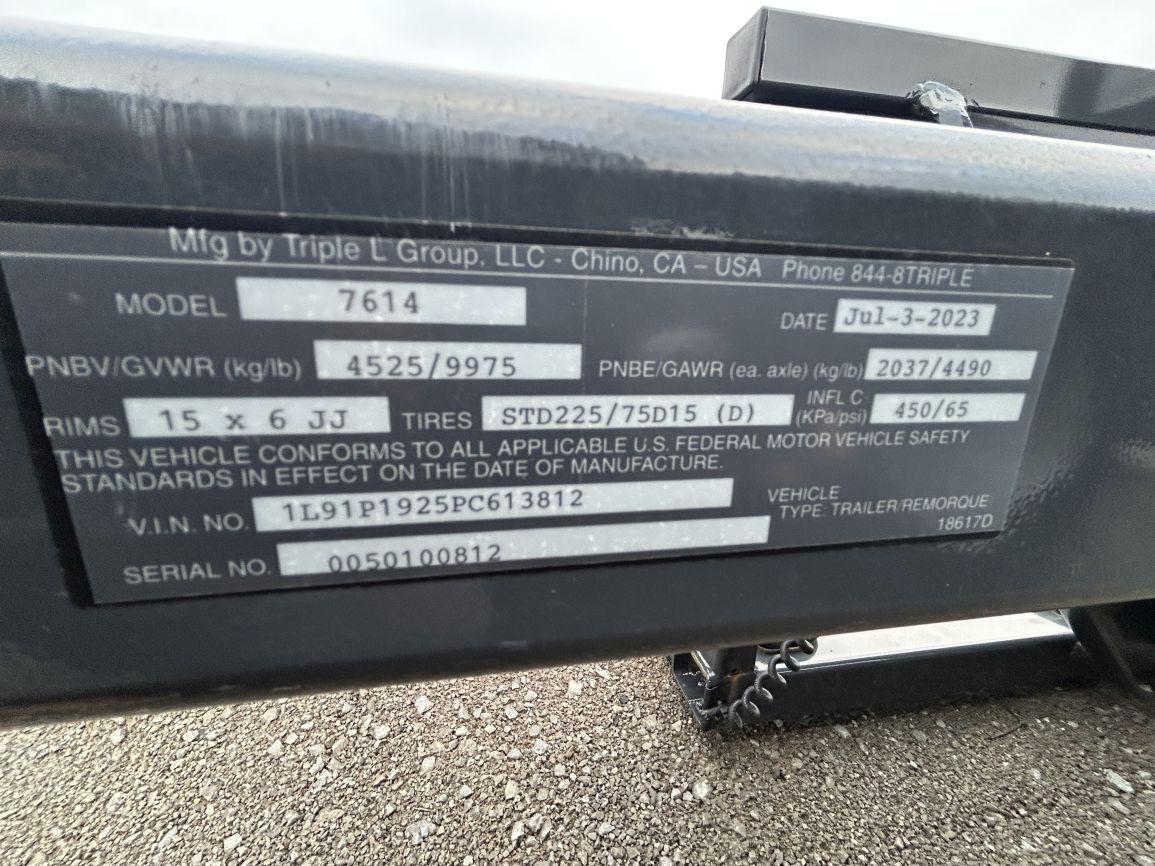 New  2023  TripleL 7614  T/A  Flatbed Drop Deck  Tag Trailer