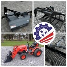 2024 Kioti CX2510 Farm Tractor Package WITH Attachments