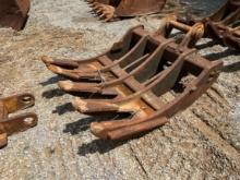 48" Excavator Root Rake Attachment