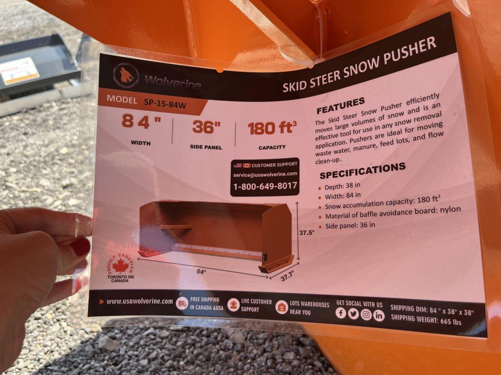 Wolverine SP-15-84W Skid Steer Snow Blade