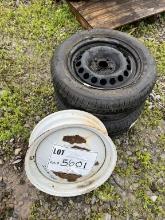 2 new tires Fuzion Touring 195/60/15 and rim