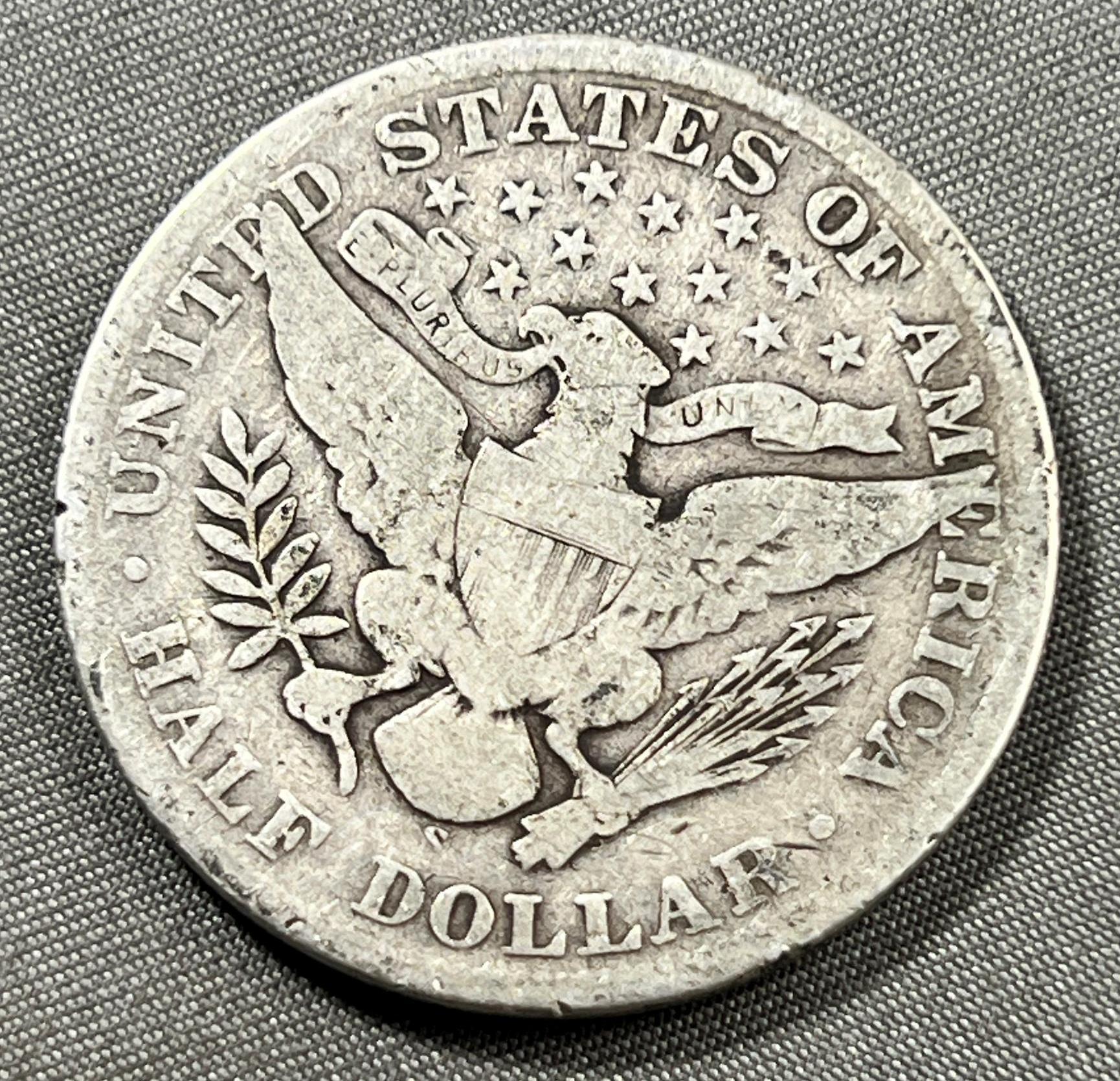 1910-S Barber Half Dollar, 90% silver