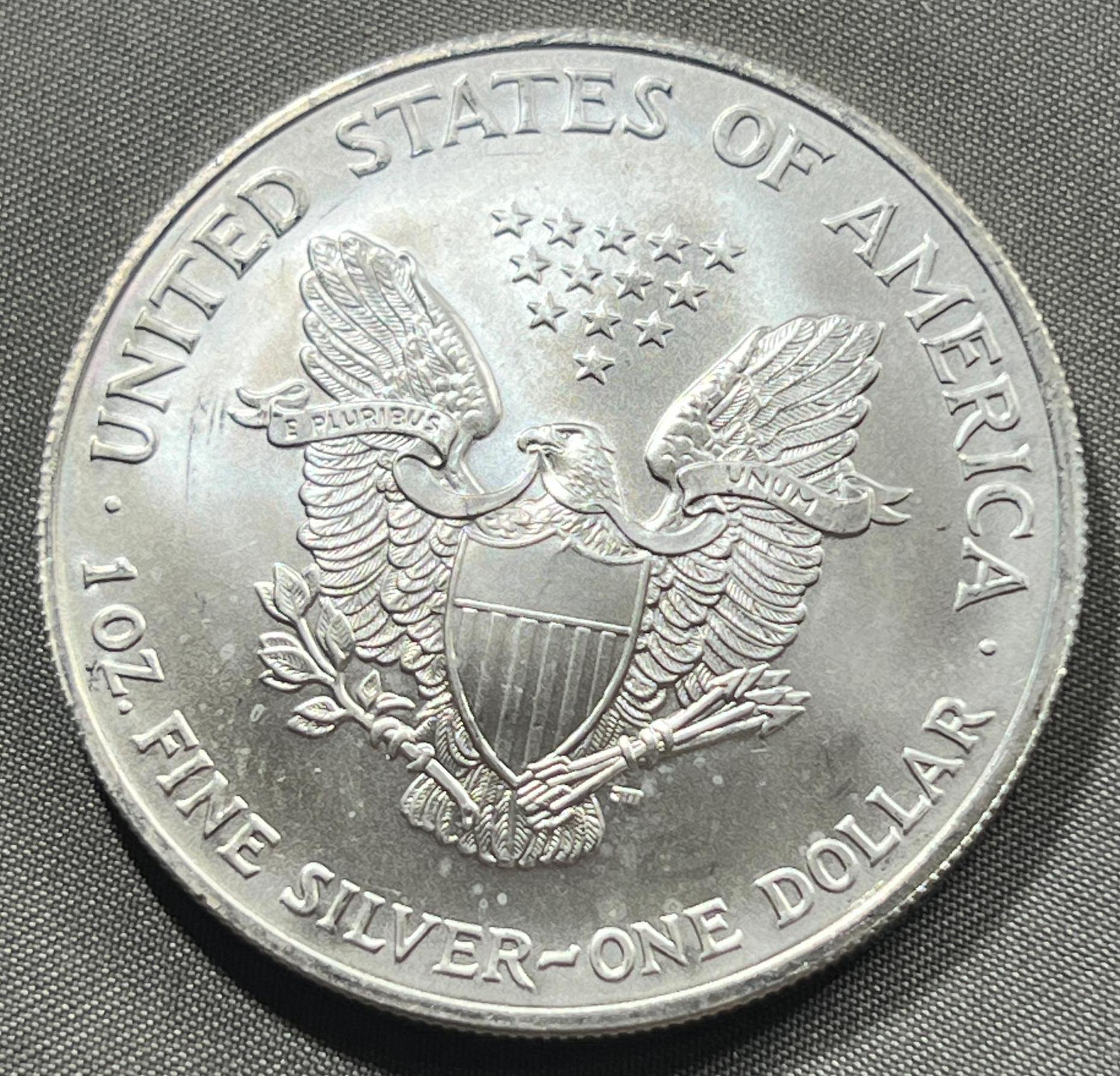 2003 US Silver Eagle Dollar Coin, .999 Fine Silver