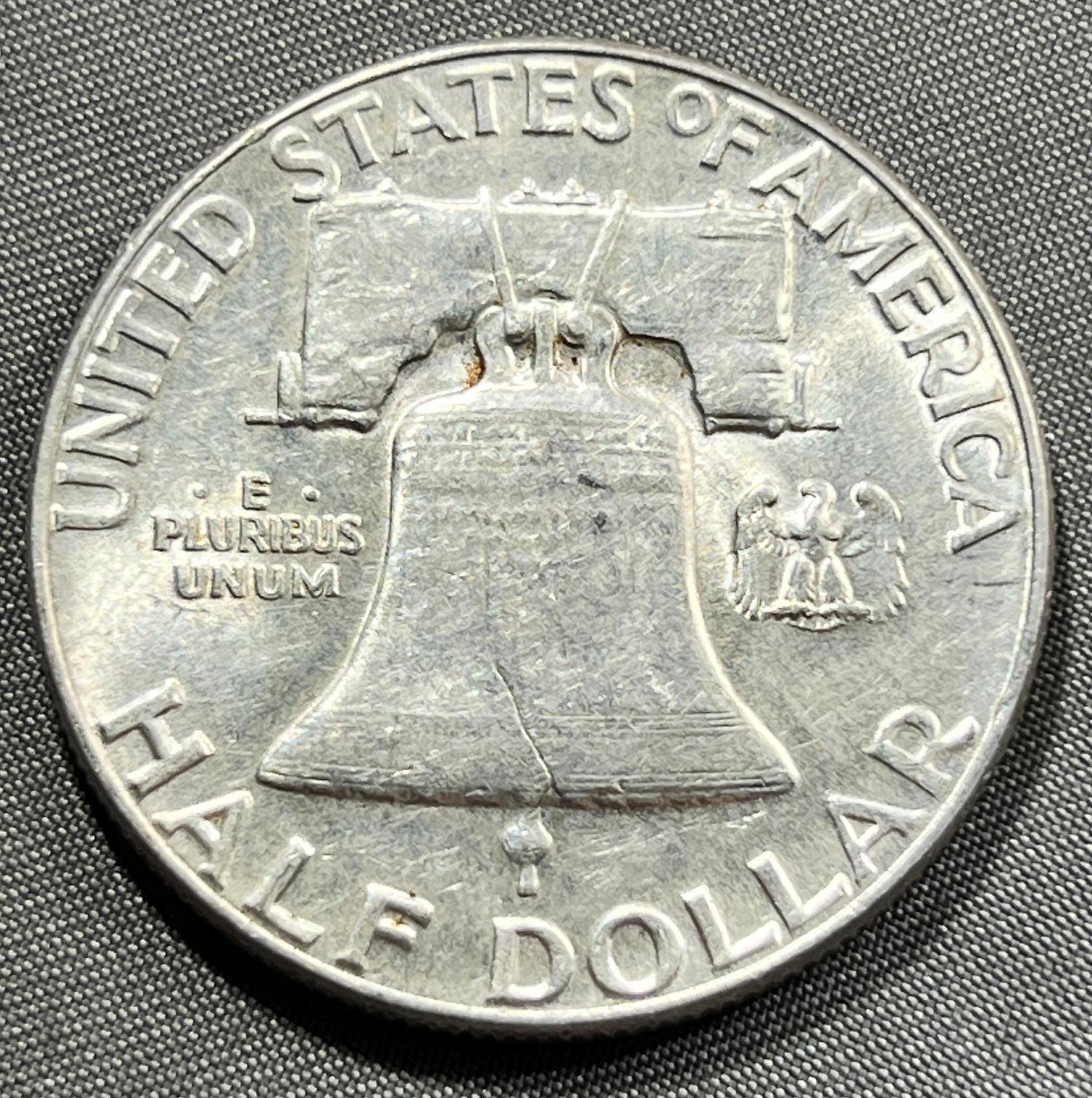 1953 Benjamin Franklin Half Dollar, 90% Silver