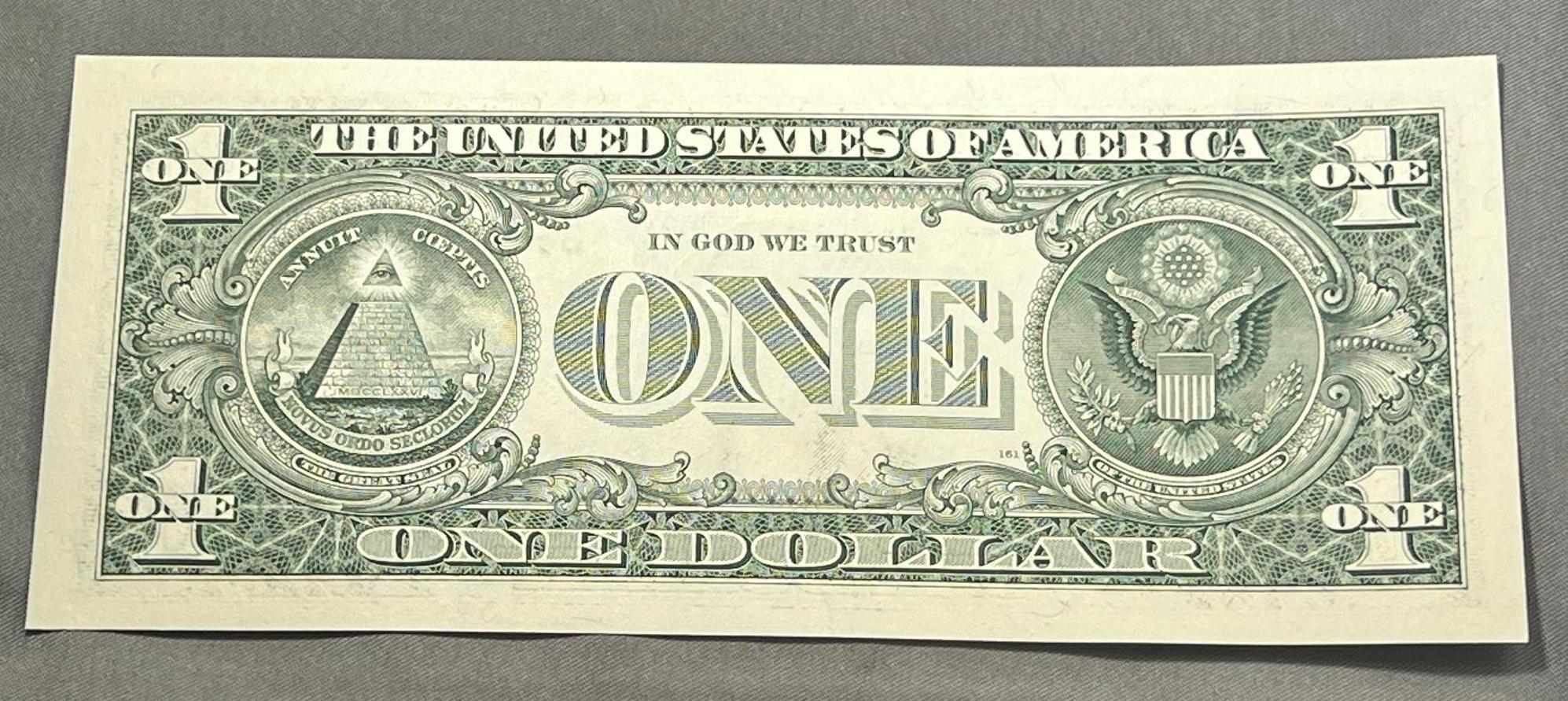 2006 One Dollar US Note w/ Gold foil accents