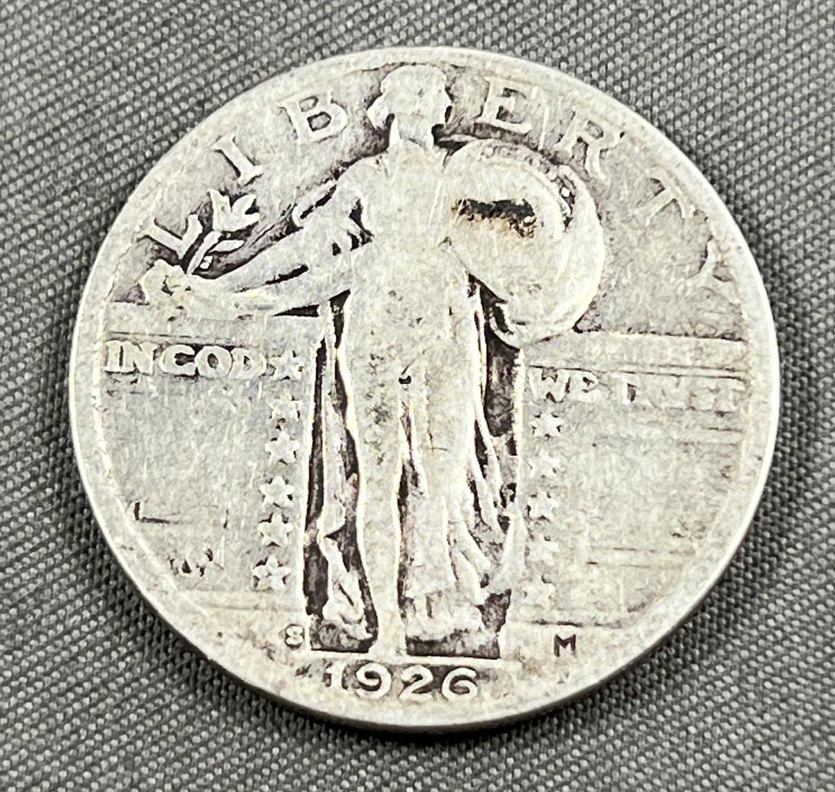 1926-S Standing Liberty Quarter, 90% Silver